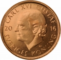 1 Krona 2016, Sweden, Carl XVI Gustaf