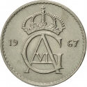 10 Öre 1962-1973, KM# 835, Sweden, Gustaf VI Adolf