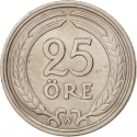 25 Öre 1921-1947, KM# 798, Sweden, Gustaf V
