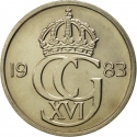 50 Öre 1976-1991, KM# 855, Sweden, Carl XVI Gustaf