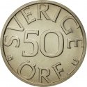 50 Öre 1976-1991, KM# 855, Sweden, Carl XVI Gustaf
