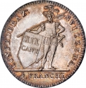 4 Franchi 1814, KM# 6, Ticino