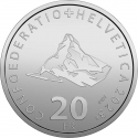 20 Francs 2023, KM# 200, Switzerland, Swiss Aerial Cableways, Klein Matterhorn