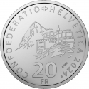 20 Francs 2024, Switzerland, Swiss Aerial Cableways, Schilthorn