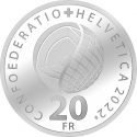 20 Francs 2022, Switzerland, Energy of the Future, Solar Energy