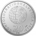 20 Francs 2023, Switzerland, Energy of the Future, Windenergie