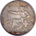 2 Francs 1850-1857, KM# 10, Switzerland