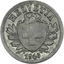 2 Rappen 1942-1946, KM# 4.2b, Switzerland