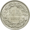 1/2 Franc 1875-1967, KM# 23, Switzerland