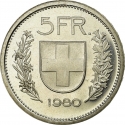 5 Francs 1968-2024, KM# 40a, Switzerland