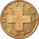 1 Rappen 1948-2006, KM# 46, Switzerland
