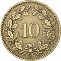 10 Rappen 1850-1876, KM# 6, Switzerland