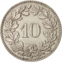 10 Rappen 1932-1939, KM# 27b, Switzerland