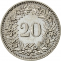 20 Rappen 1881-1938, KM# 29, Switzerland