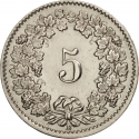 5 Rappen 1932-1941, KM# 26b, Switzerland