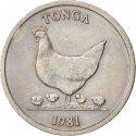 5 Seniti 1981-1996, KM# 68, Tonga, Tāufaʻāhau Tupou IV, Food and Agriculture Organization (FAO), World Food Day
