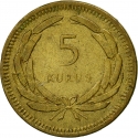 5 Kuruş 1949-1957, KM# 887, Turkey