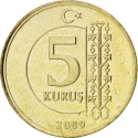 5 Kuruş 2009-2021, KM# 1240, Turkey
