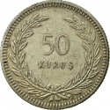 50 Kurus 1947-1951, KM# 882, Turkey