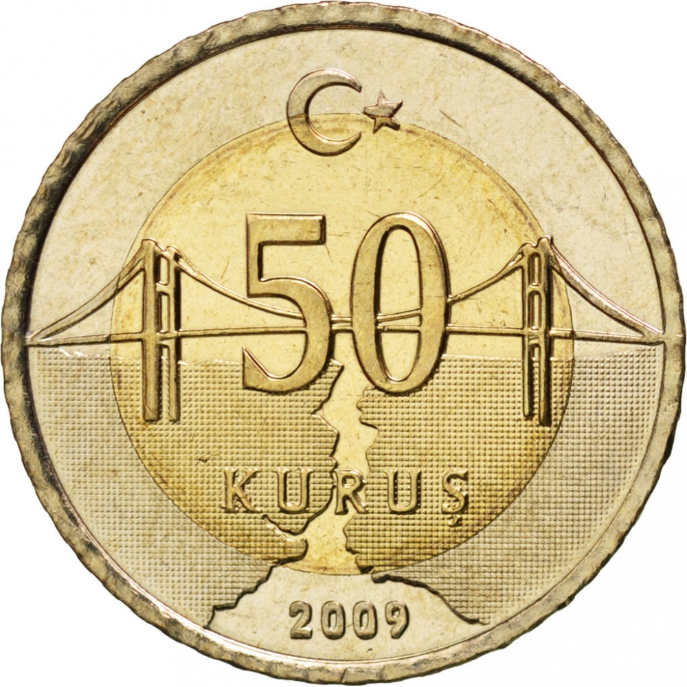 50 Kuru Turkey 2009 2022 KM 1243 CoinBrothers Catalog