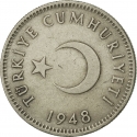 1 Lira 1947-1948, KM# 883, Turkey