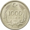 1000 Lira 1990-1994, KM# 997, Turkey