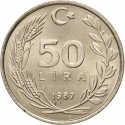 50 Lira 1984-1987, KM# 966, Turkey