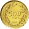 500 Lira 1988-1997, KM# 989, Turkey
