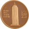 1000 Dirhams 1990, KM# 26, United Arab Emirates, Zayed, Sheikh Rashid bin Saeed Al Maktoum, Dubai Intl. Trade Center