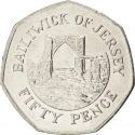 50 Pence 1998-2016, KM# 108, Jersey, Elizabeth II