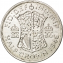1/2 Crown 1937-1946, KM# 856, United Kingdom (Great Britain), George VI