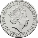 10 Pence 2018-2019, KM# 1527, United Kingdom (Great Britain), Elizabeth II, Quintessentially British A to Z, B - Bond…James Bond