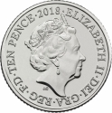 10 Pence 2018-2019, KM# 1543, United Kingdom (Great Britain), Elizabeth II, Quintessentially British A to Z, R - Robin