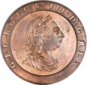 2 Pence 1797, KM# 619, United Kingdom (Great Britain), George III