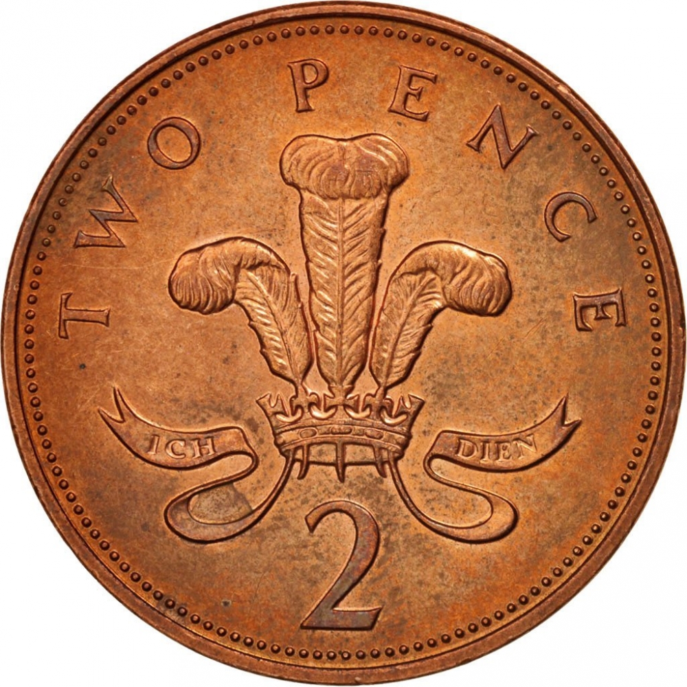 2 Pence - Elizabeth II (3rd portrait; magnetic) - United 