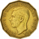 3 Pence 1949-1952, KM# 873, United Kingdom (Great Britain), George VI
