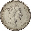 5 Pence 1990-1997, KM# 937b, United Kingdom (Great Britain), Elizabeth II