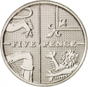 5 Pence 2008-2011, KM# 1109, United Kingdom (Great Britain), Elizabeth II