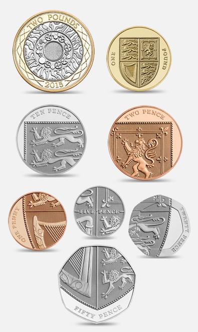 5 Pence 2011-2015, KM# 1109d, United Kingdom (Great Britain), Elizabeth II, Royal Shield reverse designs