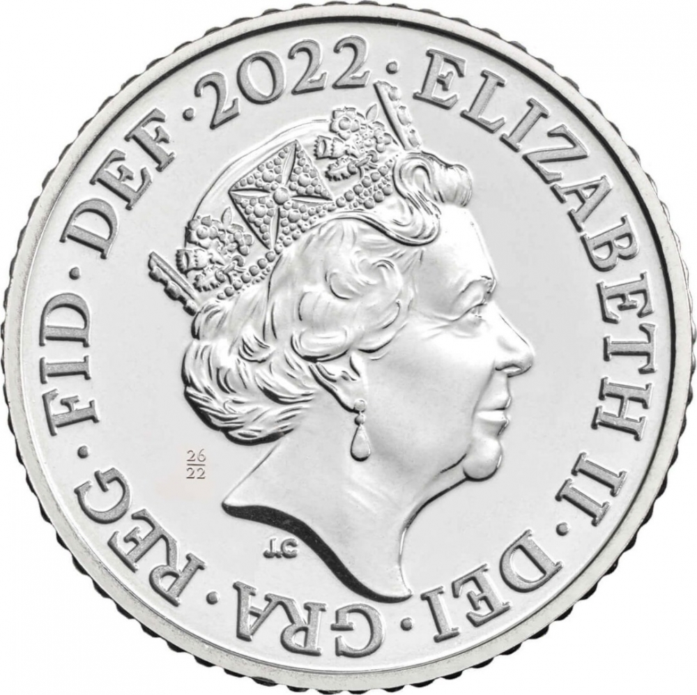 5 Pence 2015-2022, KM# 1334, United Kingdom (Great Britain), Elizabeth II, 2022: Memorial coin set with a special privy mark
