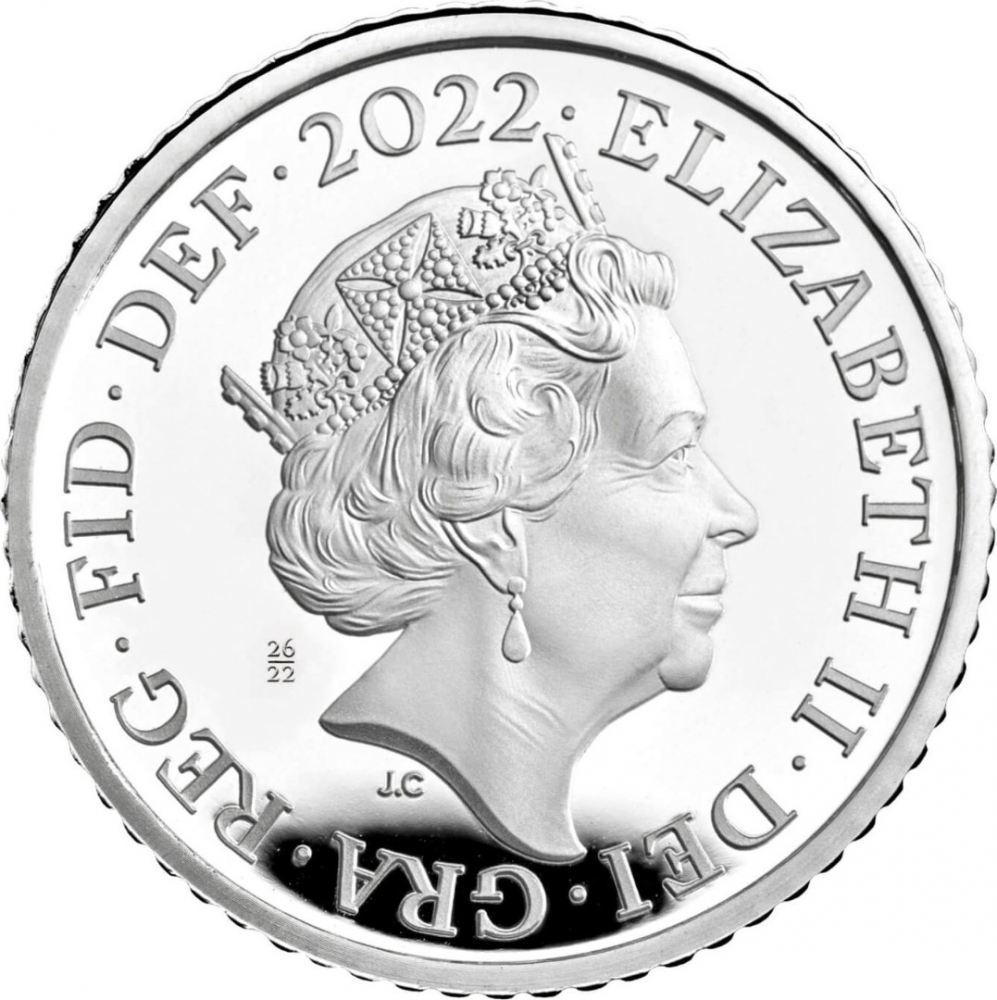 5 Pence 2015-2022, KM# 1334a, United Kingdom (Great Britain), Elizabeth II, Charles III, 2022: Memorial coin set with a special privy mark