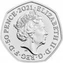 50 Pence 2021, Sp# H99, United Kingdom (Great Britain), Elizabeth II, Innovation in Science, 100 Anniversary of the Discovery of Insulin