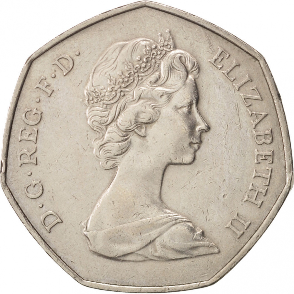 50 Pence 1973, KM# 918, United Kingdom (Great Britain), Elizabeth II, Entry into European Economic Community
