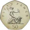 50 Pence 1985-1997, KM# 940.1, United Kingdom (Great Britain), Elizabeth II