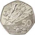 50 Pence 1994, KM# 966, United Kingdom (Great Britain), Elizabeth II, 50th Anniversary of D-Day