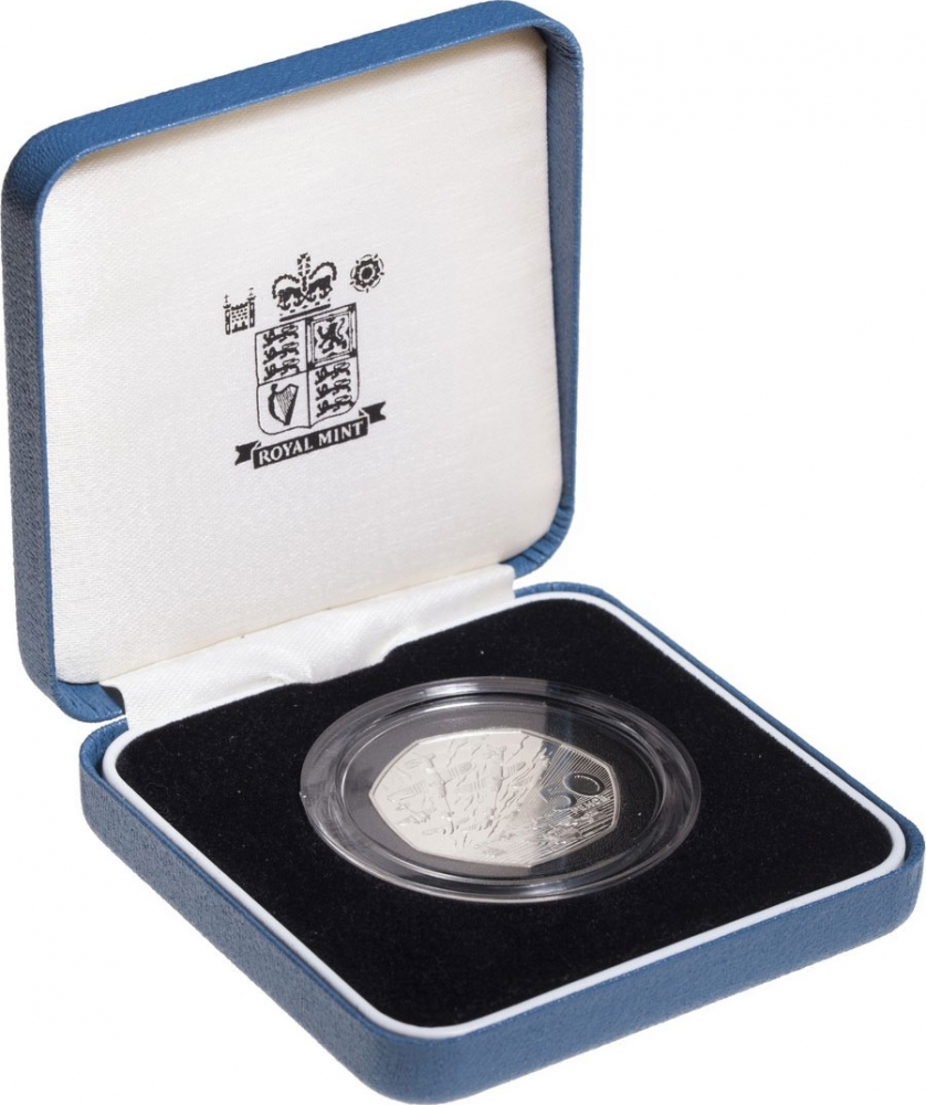 50 Pence 1994, KM# 966a, United Kingdom (Great Britain), Elizabeth II, 50th Anniversary of D-Day, Box