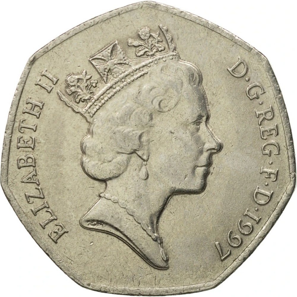 50 Pence 1997, KM# 940.2, United Kingdom (Great Britain), Elizabeth II