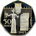 50 Pence 2003-2009, KM# 1036a, United Kingdom (Great Britain), Elizabeth II, 100th Anniversary of the Women's Social and Political Union
