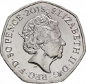 50 Pence 2015, KM# 1338, United Kingdom (Great Britain), Elizabeth II, 75th Anniversary of the Battle of Britain