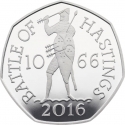 50 Pence 2016, KM# 1376a, United Kingdom (Great Britain), Elizabeth II, 950th Anniversary of the Battle of Hastings
